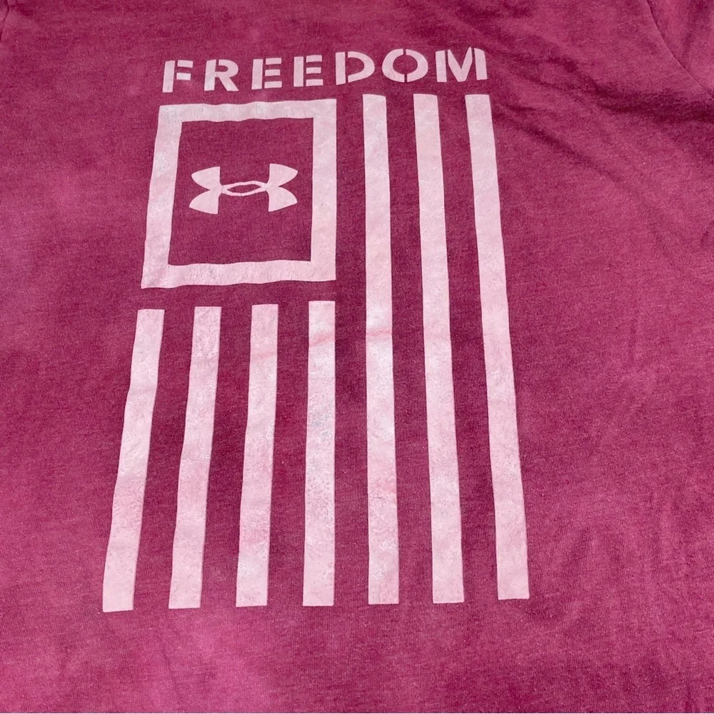 Under Armour Girls' UA Freedom Flag Foil tyedye T-Shirt YXL